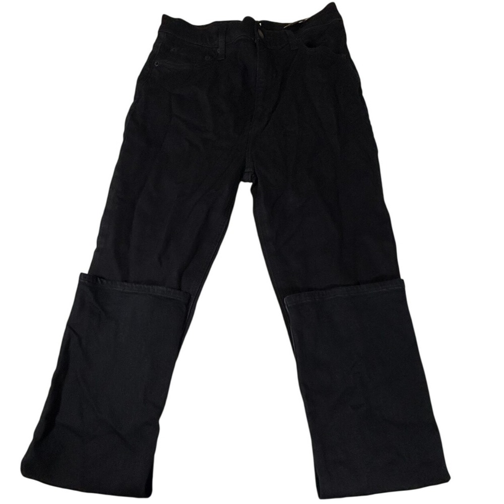 Pistola Colleen Super High Rise Slim Boot Jeans Womens 28 Black Split Hem